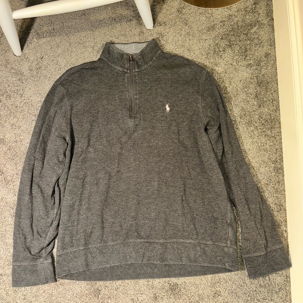 Polo by Ralph Lauren Men's Charcoal Half-Zip Sweater